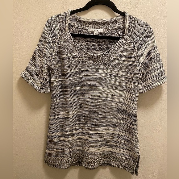 CAbi #973 Marled Short Sleeve Knit Sweater Tunic - Picture 2 of 9